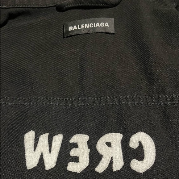 Balenciaga Crew Denim Jacket (XL)New without tags & Certificate of Authenticity - Picture 7 of 8